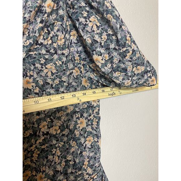 ASTR The Label Santorini Women's Floral Ruffled One Shoulder Midi Dress Size L - Picture 5 of 8